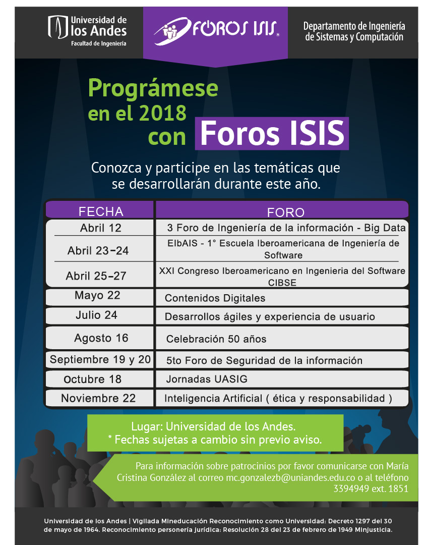 FECHAS FOROS ISIS