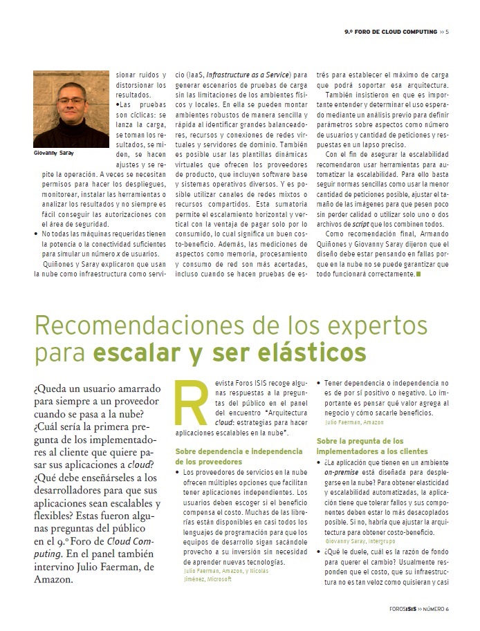FCLOUD2 Recomendaciones de los expertos para escalar y ser elasticos