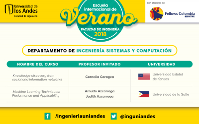 Agradecemos al programa Fellows Colombia del @ICETEX por hacer posible la visita de profesores internacionales a nuestra Escuela de Verano de Ingeniería 2018