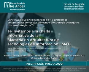 Charla informativa Maestría en Arquitectura de Tecnologías de Información - MATI
