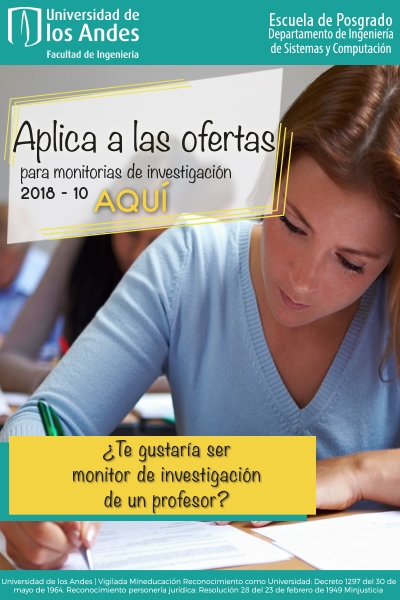 Ofertas para monitorias de investigación 2018 -10