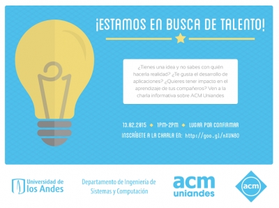 Capítulo Estudiantil ACM: Convocatoría 2015