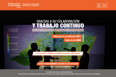 Pregrado en Ingeniería de Sistemas y Computación re acreditado por ABET hasta el 2024
