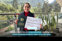 Yuri Andrea Pinto Rojas es reconocida como mejor investigadora posdoctoral en el EEII 2025