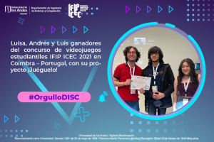 Luisa, Andrés y Luis ganadores del IFIP ICEC 2021