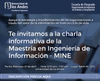 Charla informativa Maestría en Ingeniería de Información - MINE
